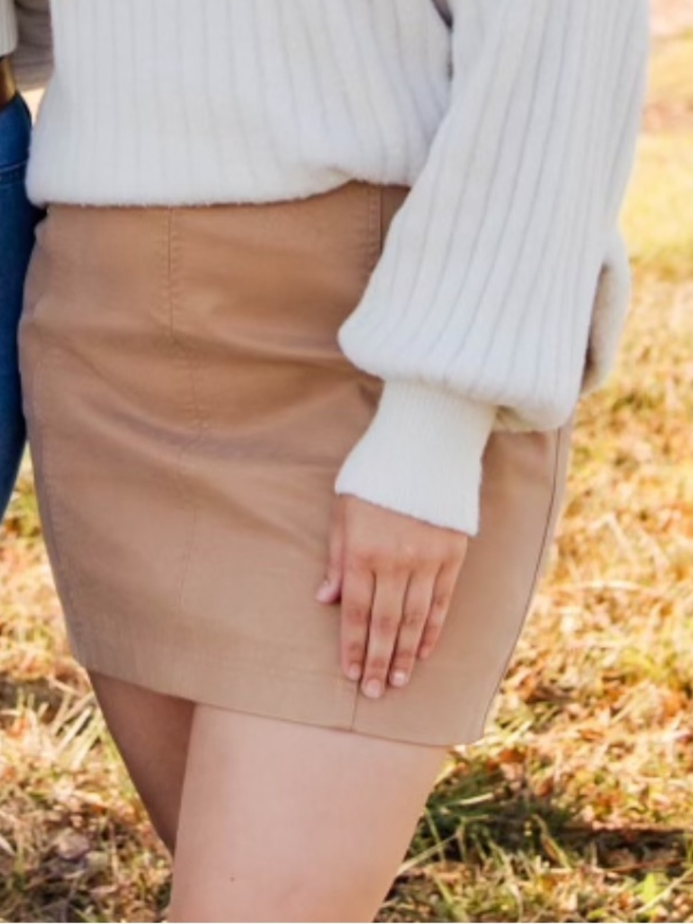 Free People faux suede skirt size 10